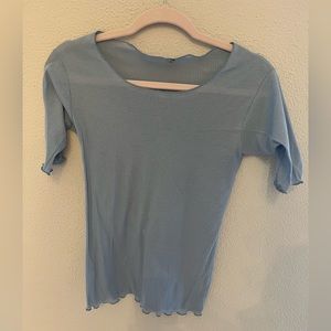 Baserange Pama 3/4 blue blouse